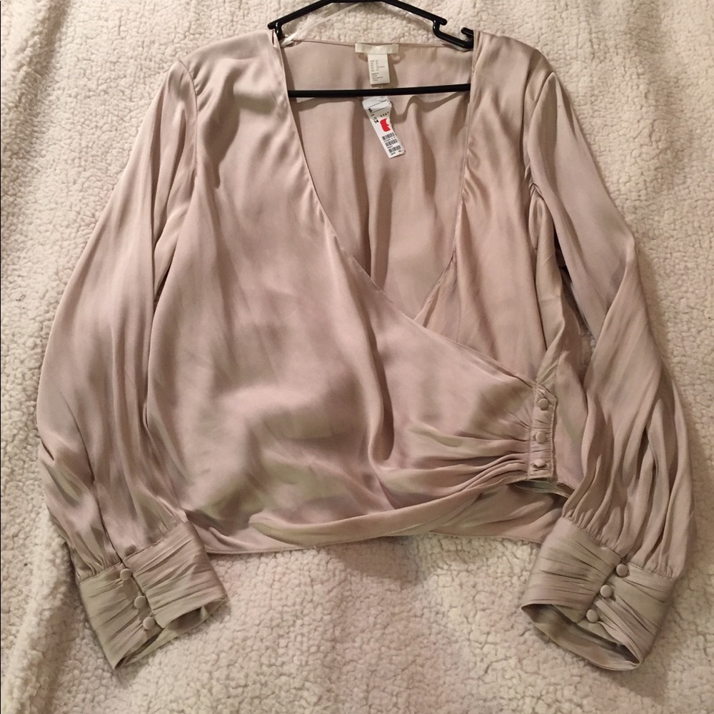 Silky champagne colored blouse